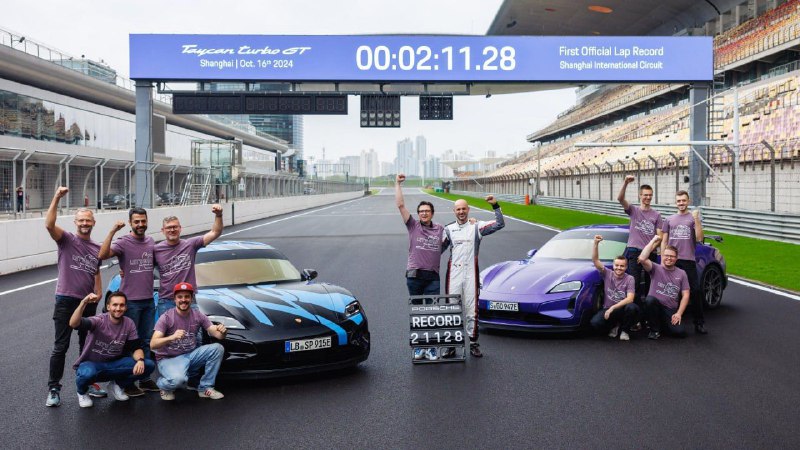 Porsche Taycan стал первым рекордсменом формульной трассы в Шанхае