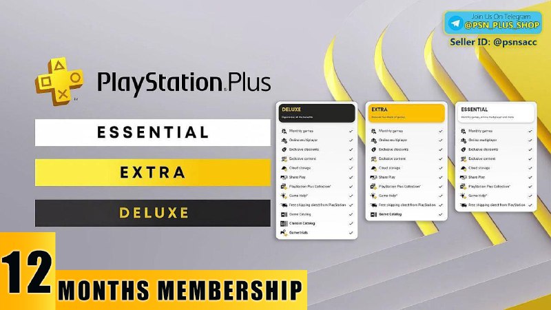PLUS SHOP: ➕12 MONTHSLegal Plus+Lifetime Warranty #Plus #PlaystationPlus #PsPlus ✅Legal Plus Essential :🤍4️⃣: Z2 : 15$ | Z3 : ❌5️⃣: