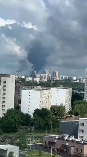 Moment of the FP-1 long range drone attacks on the Wildberries logistics hub in Novosemeykino.