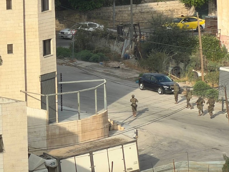 פריסת כוח חי"ר ליד אולם הטירה...