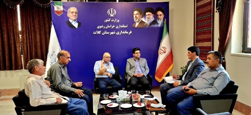 🇮🇷کلات نیوز 🇮🇷: ⭕️ دیدار خیر نیکاندیش حوزه آبرسانی با فرماندار کلات🔹جناب آقای قربانی، خیر نیکاندیش و فعال در حوزه آبرسانی، با مهندس لش