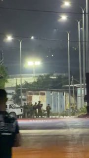 הרגע שבו כוחות ישראל נסוגים מהעיר קלקיליה לכיוון המחסום הצפוני.