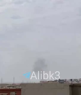 Smoke rises from the positions of the Iranian opposition in Erbil.