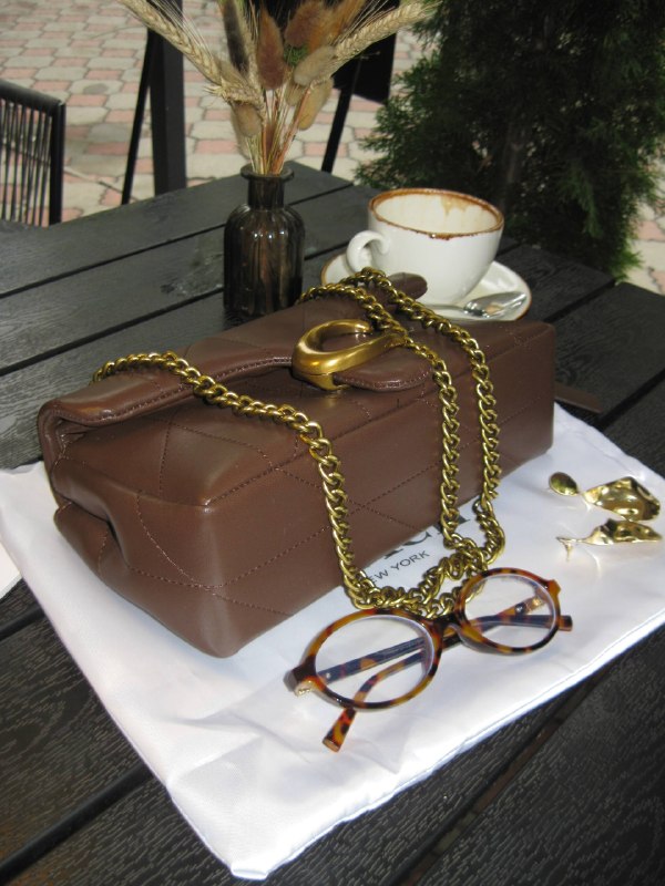 Coach Coach Coach Tabby Shoulder Bag 26 Brown with Gold Hardware, фото 15