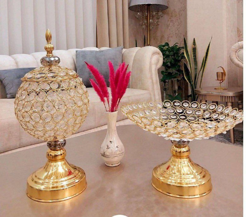 📍فروشگاه کاسه بشقاب📍: ✨پخش عمده 𝑲.𝐵✨🔺🔻🔺🔻🔺🔻🔺🔻🔺🔻#ست_پذیرایی⚜️ نام کالا:ست پذیرایی نگین دار⚜️📦 تعداد در کارتن: 8 عدد 📦💰قیمت عمده: فقط 2,450,000 ت