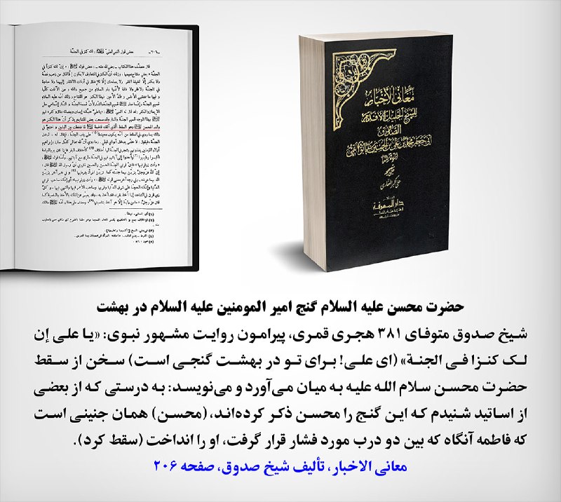 مؤسسه جهانی سبطین علیهما السلام: حضرت محسن علیه السلام گنج امیرالمؤمنین علیه السلام در بهشت@Sibtayn