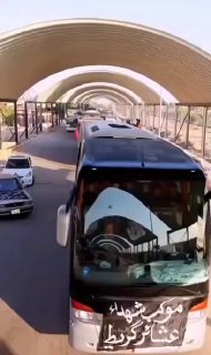 שיירות אבלים יוצאות מ-Tuwayrij לכיוון עיר הקודש נג'ף להלווייתו של ההרוג סייד עלי אל-חוסייני חמינאי, ירושלים…
