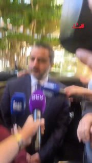 הצטופפות עיתונאים סביב שר החוץ הסורי בעת שמסר הצהרה מעין אל-תינה.