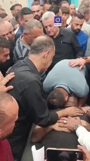 Part of the farewell of Captain Raafat Abu Shams from the town of Atil, who died after being severely beaten by the IDF at the Enav checkpoint east of Tulkarm while he was on his way to work at the Military Training Authority.