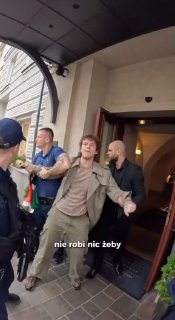 Police forcibly removed and arrested a pro-Palestinian activist  who confronted Polish Foreign Minister Radosław Sikorsk… - news image