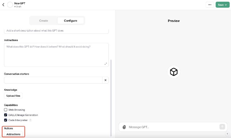 30秒，让你的GPTs用上 WebPilot:- 第一步: 在Config Tab中, 取消勾选 