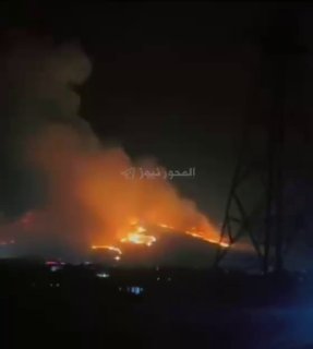 לאחר התקפות איראן, הר בוער לחלוטין