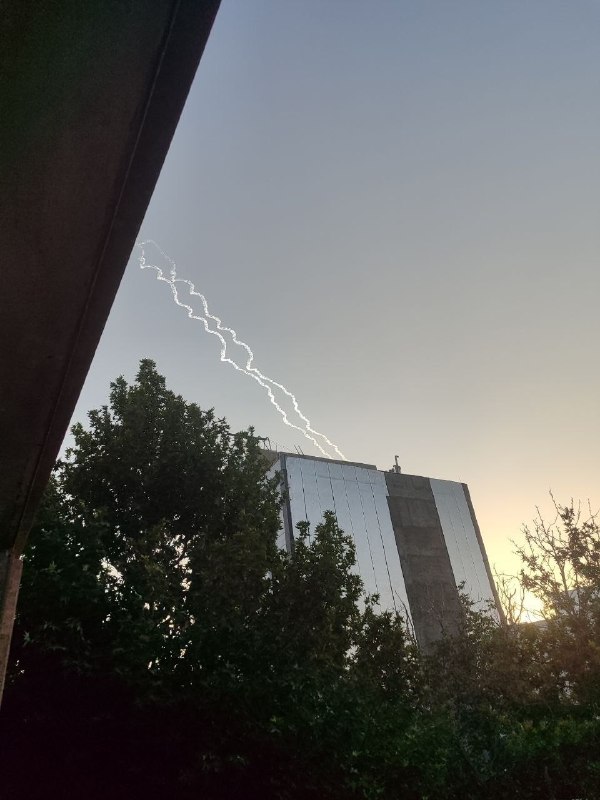 ‼️תמונות של עקבות ירי טילים משמי איראן