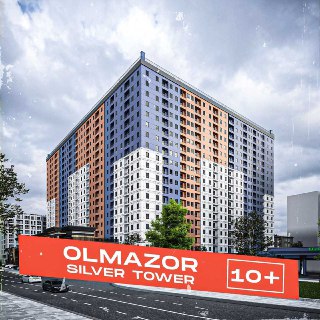 Новостройка, YANGI UY Qora qamish 1/2, SILVER TOWER (Studio 38.1 m²)