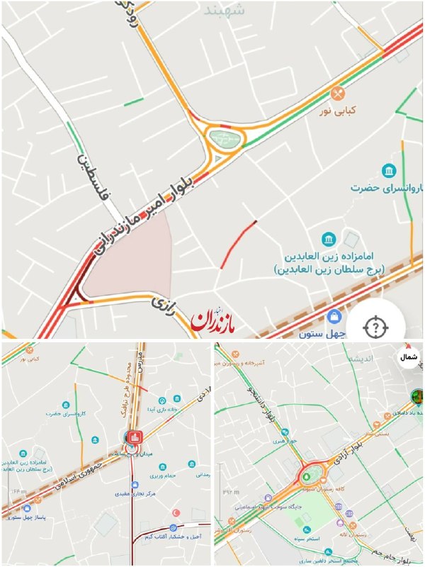 اخبار مازندران: ♦️هم اکنون؛وضعیت ترافیکی مرکز استان🔹ترافیک سنگین و مسدودیت در مسیر های منتهی به میدان ساعت🔹ترافیک سنگین و نیمه سنگین در 