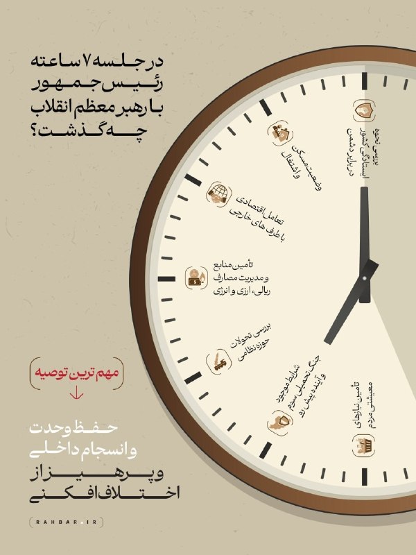 باریش نیوز: 📷 در جلسه ۷ ساعته رئیسجمهور با رهبر انقلاب چه گذشت؟@barishnews|باریش نیوز