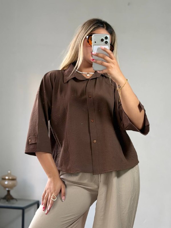 pooshakeyasentak: 👗شومیز باکسی ✂️سایز ⬅️از۳۶ تا۴۶🧶جنس ⬅️ینزی 🌈تعداد رنگ ⬅️۸رنگ 📦حداقل سفارش⬅️پک ۸ تایی 📏قدکار ⬅️قد۵۷الی ۶۰ 💶قیمت⬅️۶۲۰هزارت