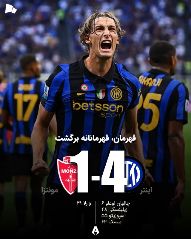 فوتبال اروپا: سری‌آ | اینتر 4_1 مونتزا / شروع درخشان قهرمان در فصل جدید@FootballEuropaChannel