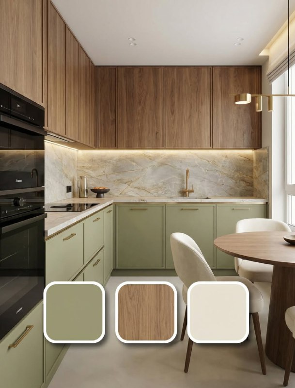 Современные сочетания для кухни. Какой вариант понравился больше? - Первый - Второй Дизайн и ремонт Please open Telegram to view this post VIEW IN ... - изображение 2 - telegram, view, современные