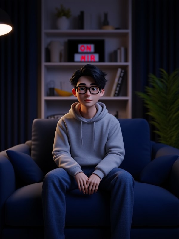 3步生成一个AI口播数字人形象1. 在B站找到场景搭建不错的口播博主（我觉得影视飓风就很不错）2.截图给ChatGPT或Grok反推提示词3.复制到可灵，略修改提示词：现实主义3D卡通风格，面对观众 + 反推提示词