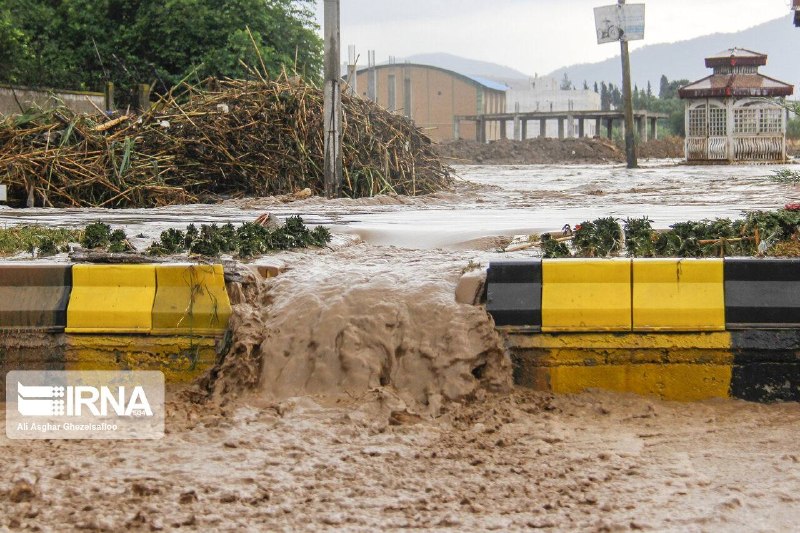 🔸Flood סגר את כביש Bandargaz-Baghukanare Golestan; פעולת הניקוי נמשכת