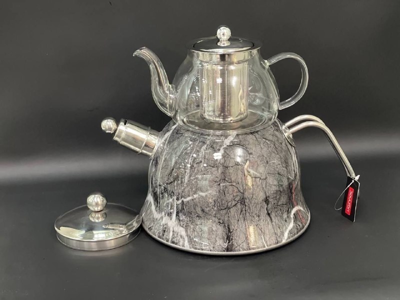 فروشگاه آرتمیس(artemis): کتری قوری استیل سوتی طرح سنگی دالتونکارتن : ۶ ست جور کد : ۹۸۱۱M✅قیمت و شرایط عالی 💬 سفارش @mahmood3926کتری قوری استیل سو
