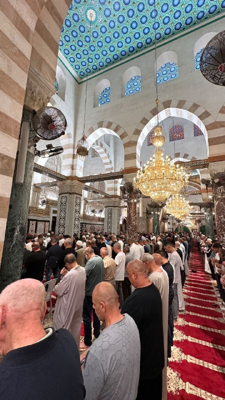 المصلى القبلي بالأقصى يستقبل مصليي الفجر