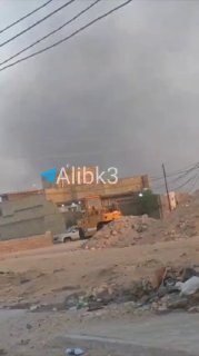 ערימות עשן עולות מהצד הכוויתי בגבול עיראק