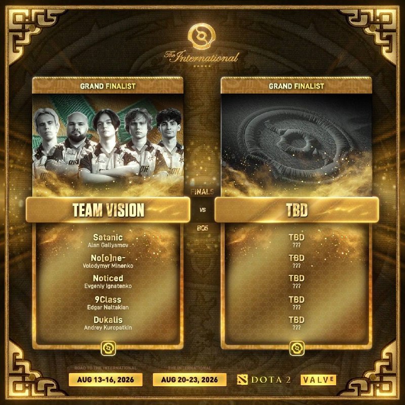 Dota 2 News: Team Visionاولین تیمی که به Grand Final دوره مسابقات TI-15 (2026) راه یافت.⚡️@Dota2_News⚡️