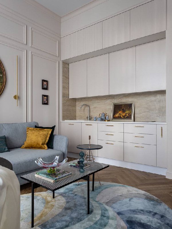 Квартира с атмосферой старинной усадьбы для мамы. Дизайнеры создали интерьер, в котором современный комфорт и удобства сочетаются с расслабленной а... - изображение 1 - атмосферой, усадьбы, квартира