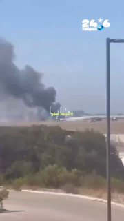 🇮🇱 דיווח על עשן שמתיימר ומטוס F35 שעולה באש.