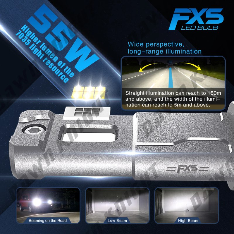 DAWNKNIGHT FX5 110 Вт H7 H4 H1 лампа светодиодная для авто автомобиля 2 шт 7035 Чип 6000K H11 HB3 90 5