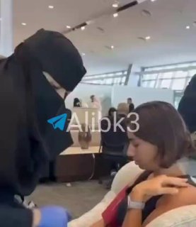 Israeli passengers receive care from Saudi staff after landing in Saudi Arabia.