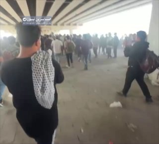 הפגנה של פלח חוזי החינוך בבצרה בבירה בגדאד, בדרישה לשלם את החובות הכספיים באיחור