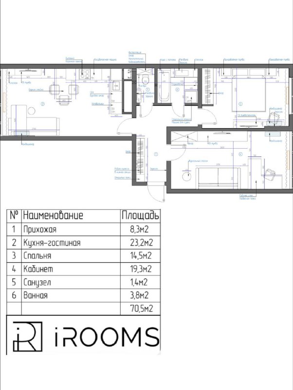 Интерьер квартиры 70 кв.м для проживания мужчины в Краснодаре Смотрите, какой базовый, но очень стильный интерьер у нас получился Кухня-гостиная - ... - изображение 10 - интерьер, квартиры, кухня