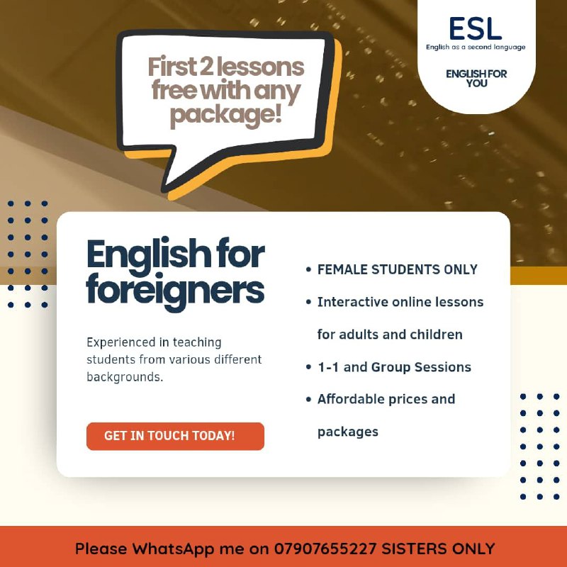 ESL English for foreigners