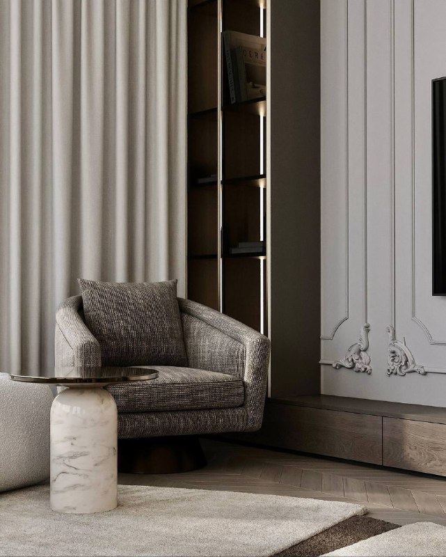 Красивая кухня-гостиная в стиле современная классика. Спальню из этого проекта можно посмотреть у нас в Инстаграм. Дизайнер Студия Marso - изображение 10 - красивая, кухня, гостиная