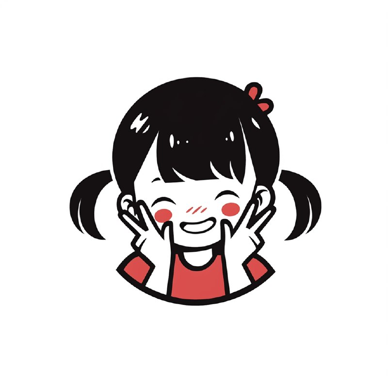 用 Midjourney 尝试生成 logo，内容是可爱的小女孩，效果不错，出了很多喜欢的图，用其中最满意的一张打底画了最终稿，真的是提升了几倍的效率