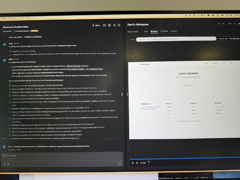 刚体验了一小时 Devin，这是我第一次见到真正意义上的 AI Agent