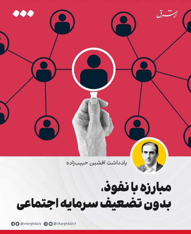 شرق: 🔺مبارزه با نفوذ، بدون تضعیف سرمایه اجتماعی🔹در ضرورت مقابله با جاسوسی و نفوذ سرویسهای اطلاعاتی بیگانه تردیدی نیست. هر کش