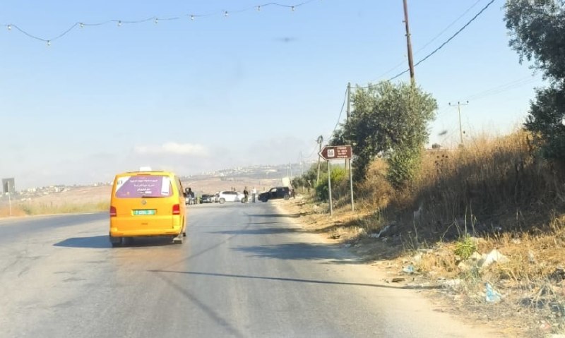 כוחות הכיבוש הקימו מחסום צבאי ליד תחנת הדלק ג'בע בג'נין.