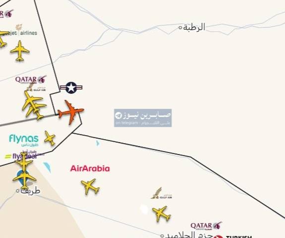 An American enemy refueling plane penetrates Iraqi airspace.