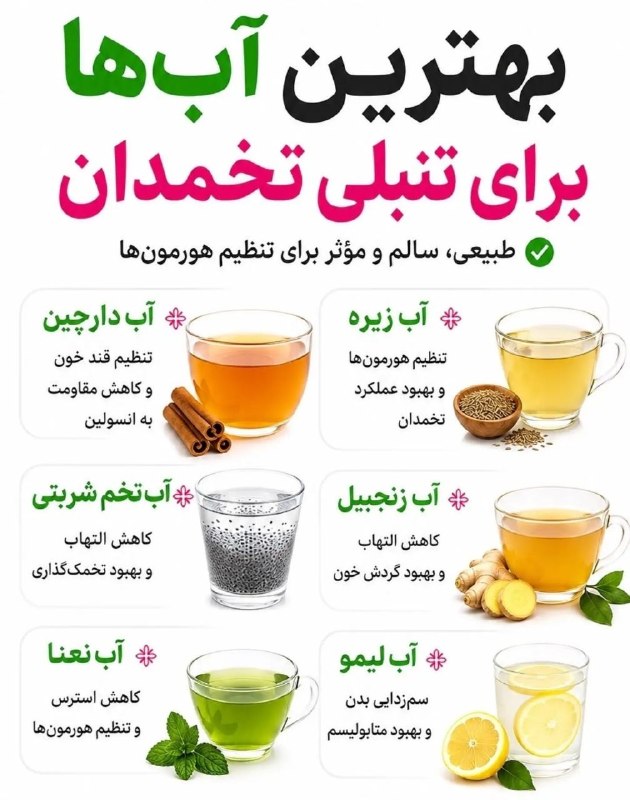 دونستنی🤔: بهترین آب ها برای تنبلی تخمدان🧃 @donestani123