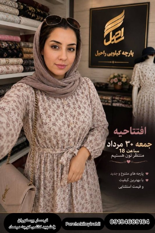 اخبار گرمسار: #تبلیغات_اخبارگرمسارافتتاحیه پارچه سرای راحیل ✅ پارچه رو کیلویی بخرید نه متری✅ اقتصادی ترین راه برای خرید پارچه با کیفیت
