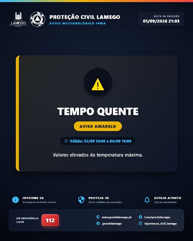 Aviso PROCIV Lamego