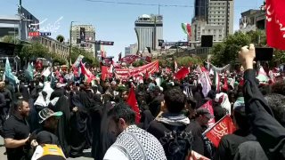 🎦 נוכחות המונית של אבלים לפני תחילת טקס הלווייתו של המנהיג ההרוג בשדרות האימאם רזא