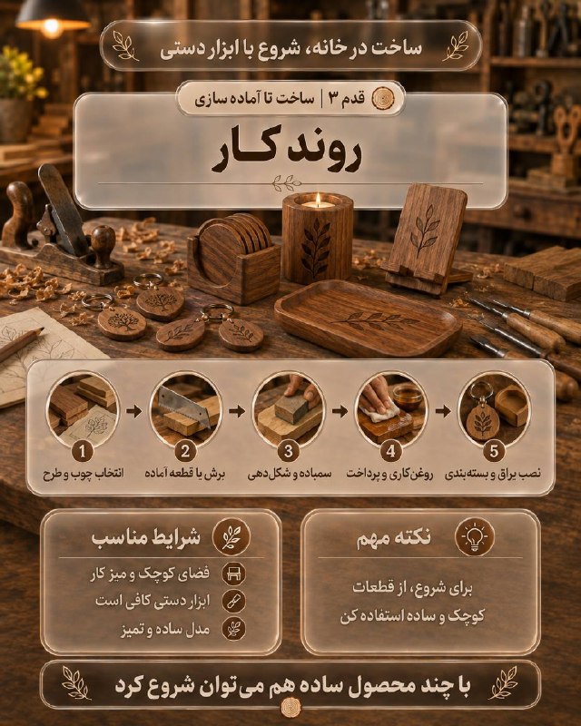 اخبار فارس: ♦️با چند ابزار دستی، کمی چوب و کلی سلیقه می‌شه ساخت اکسسوری چوبی رو از خانه شروع کرد 🪵✨#چرخ_زندگی@akhbarfars♦️با چند ابز
