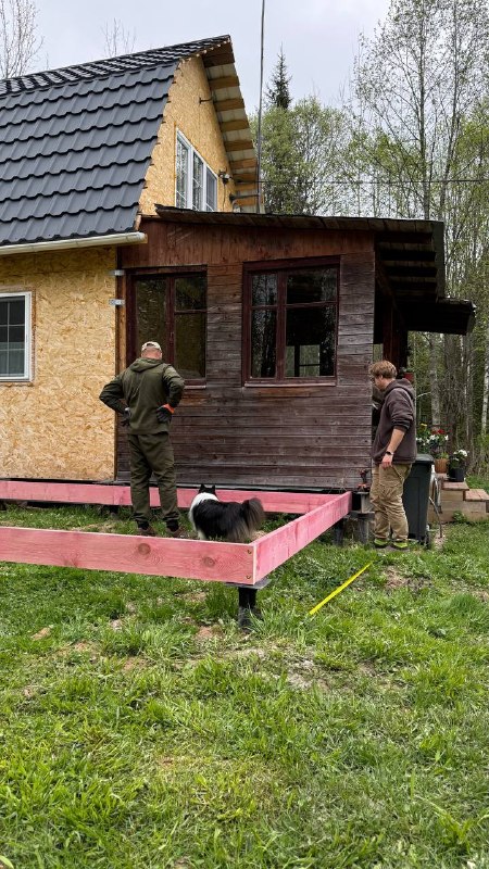 Так, так, так А что это у нас тут происходит? Строительство начинается! Первой делаем обвязку террасы. Потом перейдем на основное строение. Паралле... - изображение 2 - лет, telegram, view