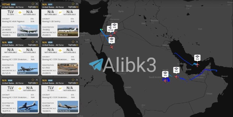 המרחב האווירי באזור עד לפעילות אינטנסיבית של חיל האוויר האמריקני הלילה, על רקע דיווחים על פלגים עיראקים ותי…