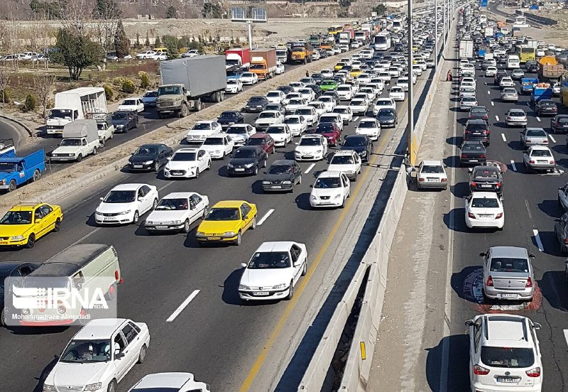עומס תנועה כבד בכבישים המהירים של אלבורז; סע בזהירות